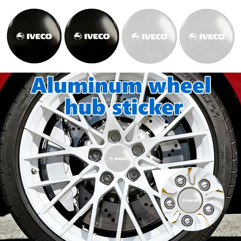 4 piezas de emblemas adhesivos para tapas de buje de rueda de coche de 56 mm, accesorios para IVECO Eurocargo 4x4 T-Way Stralis ‌   Daily Powerstar ‌   eDAILY ‌