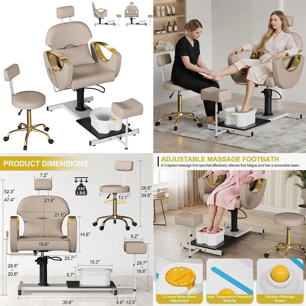 

SET OF 2 Nail Salon Pedicure Stool UMI Pedicure Chair Short Adjustable Comfort Pneumatic Pump Salon Furniture amp Equipment BLA