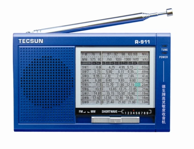 Tecsun R-911 راديو Worl FM/MW/SW 11 الفرقة استقبال العالم متعدد الموجات راديو حساسية عالية ستيريو راديو استقبال رقمي رقمي