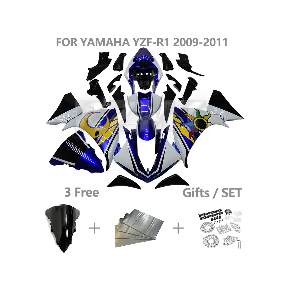 

Для YAMAHA R1 2009-2011 обтекатель мотоцикла индивидуальный полный комплект кузова YZF R1 обтекатели ABS инъекционная рама мотоцикла Y1009-108a