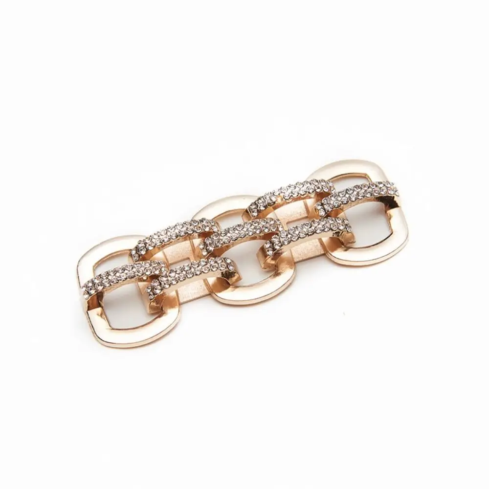Garment Hardware Metal Shoes Buckles Rhinestone Metal Buckles Decorative Buckle Shoes