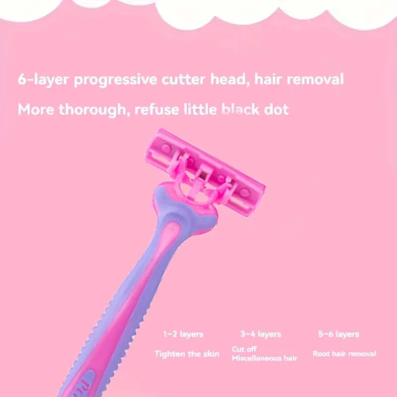 Женский аппарат для удаления волос из нержавеющей стали, удобная ручка, острое лезвие, безмасляный, подарок на фестиваль красоты.