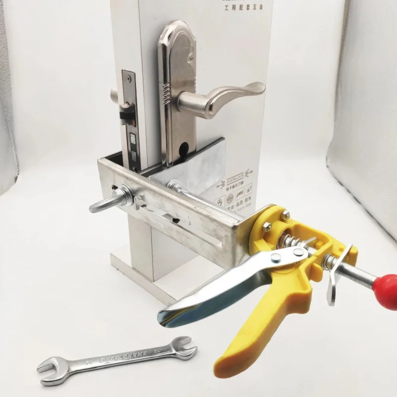 Locksmith Fingerprint Lock Installation Artifact Auxiliary Handle Fixer Wooden Door Panel Fixing Fixture