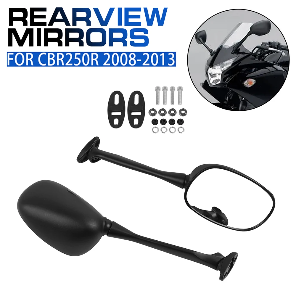 Side Mirrors For Honda CBR250R CBR 250R CBR 250 R 2008-2013 2012 2011 Motorcycle Left&Right Rear View Mirror Rearview Mirror