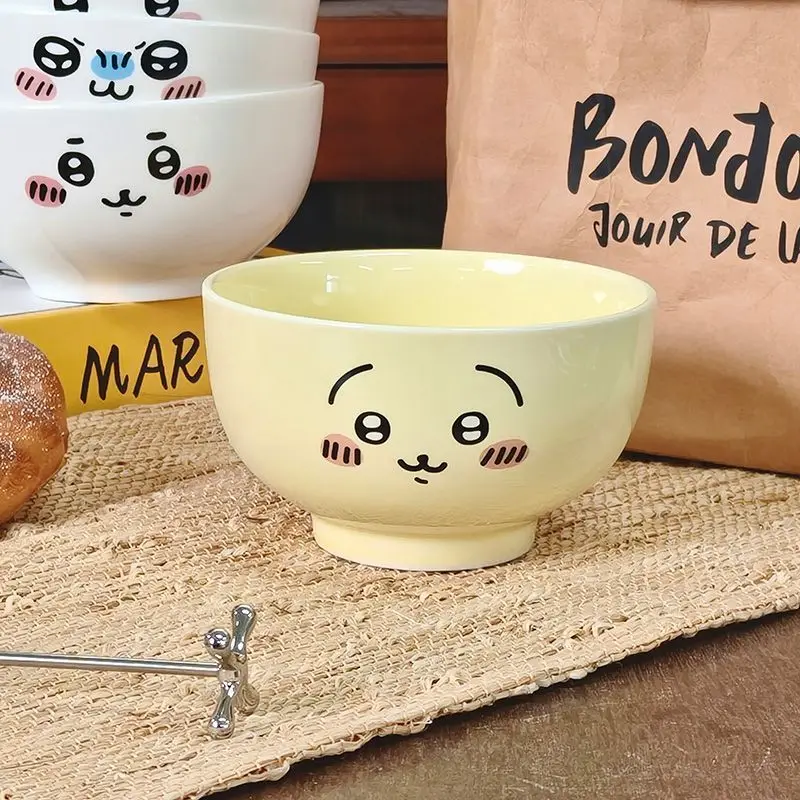 

Cartoon Anime Chiikawa Usagi Hachiware Momonga Good Looks Kawaii Rice Bowl Exquisite Ceramic Household Use Food Grade Lovely New
