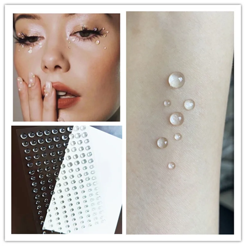 ملصقات قطرة الماء النقية الأنيقة والحساسة، ملحقات المكياج، حورية البحر التنكرية، دعائم التصوير الفوتوغرافي، ملحقات أداء المسرح #1