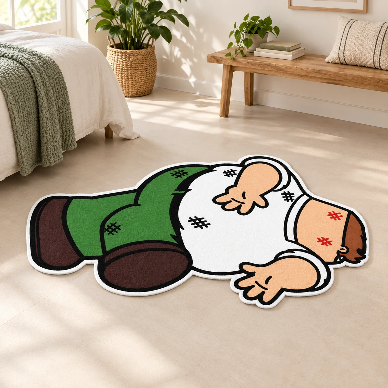 Joke F-Family G-Guy Peter G-Griffin Irregular Area Rug Soft Flannel Floor Mat for Game Room Bedroom Living Room Home Decor Gift