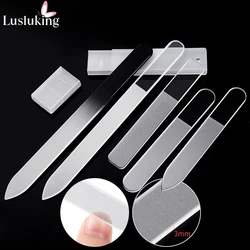 Clear Glass Nail File Buffing Grit Sanding Polishing Grinding Manicure Nail Art Tools Set Professional Glass Nano Nail Saw