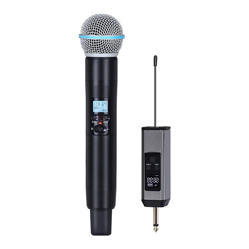 

Wireless handheld universal U-band microphone, one to two, home KTV singing pole speaker, dynamic microphone