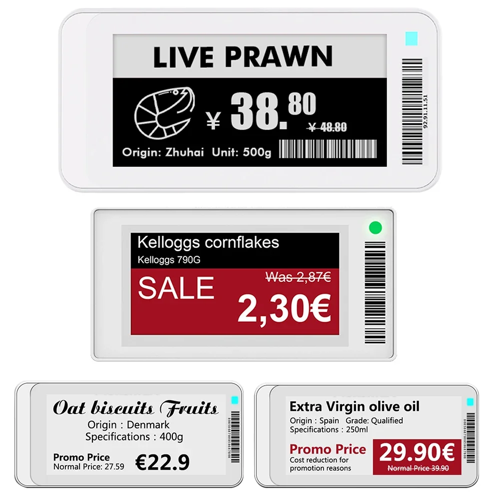 Electronic Price Tag 2.1inch/2.9inch Card BT Version with App Operating Software TFT Screen Eink Screen E-ink E-Paper Display