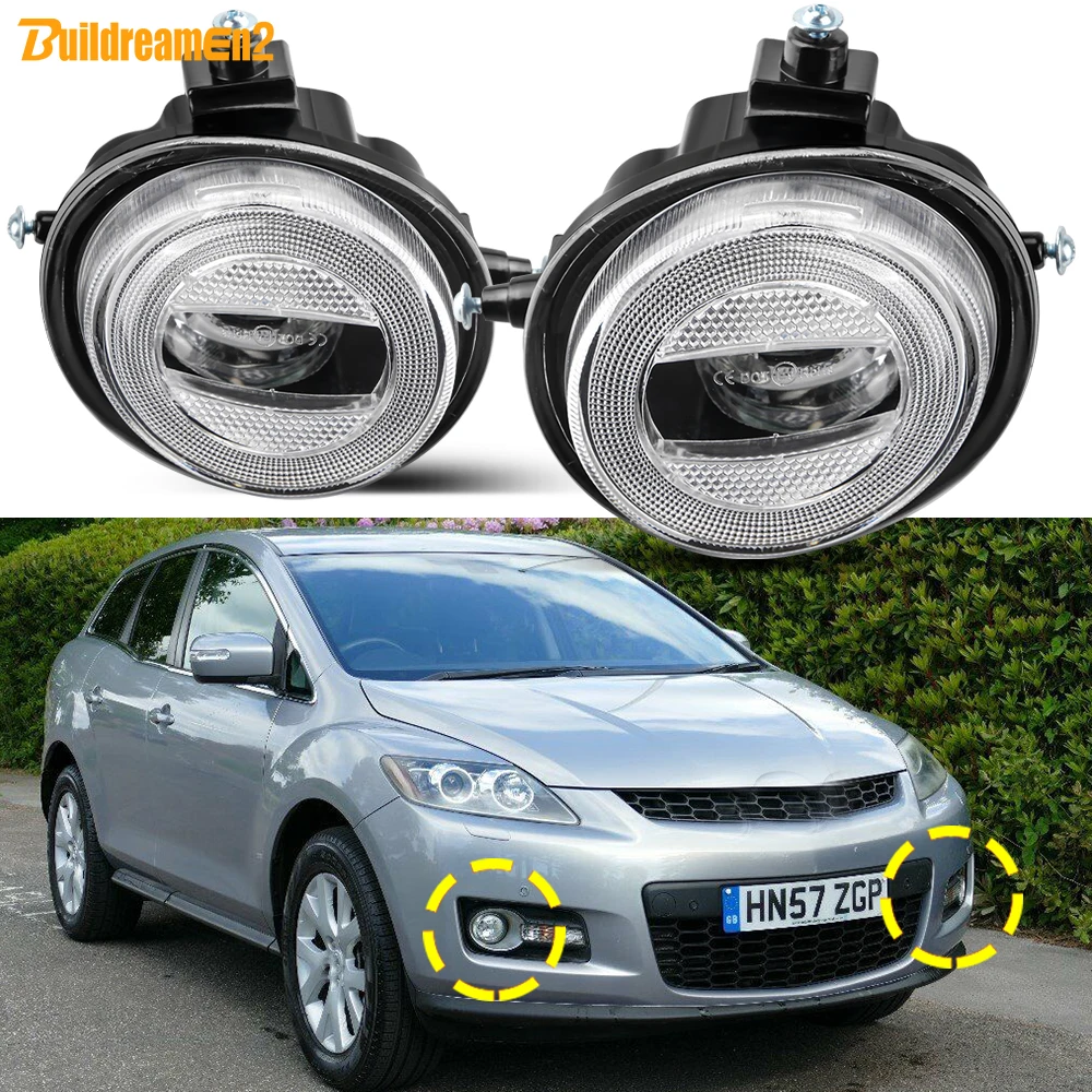 1 Pair 30W Car Front LED Lens Fog Light H11 High Bright For Mazda CX-7 CX7 2006 2007 2008 2009 2010 2011 2012