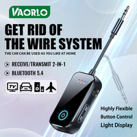 Portable Bluetooth 5.4 Audio Transmitter Receiver 2 IN 1 3.5MM AUX Jack Airplane Wireless MINI Adapter With MIC For TV Car Kit