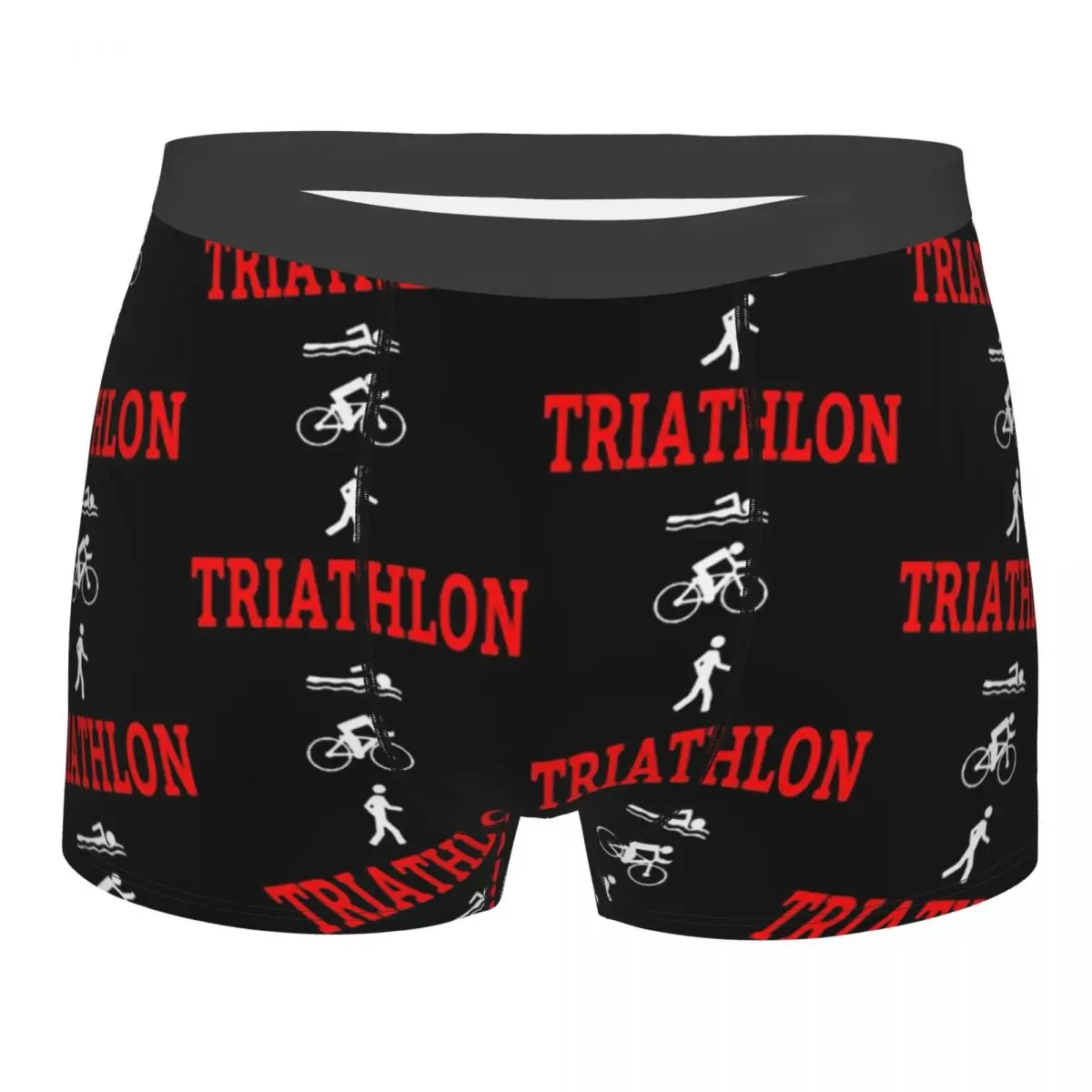 

Triathlon Swim Bike Run Men Boxer Briefs Triathlon Highly Breathable Underpants High Quality Print Shorts Birthday Gifts