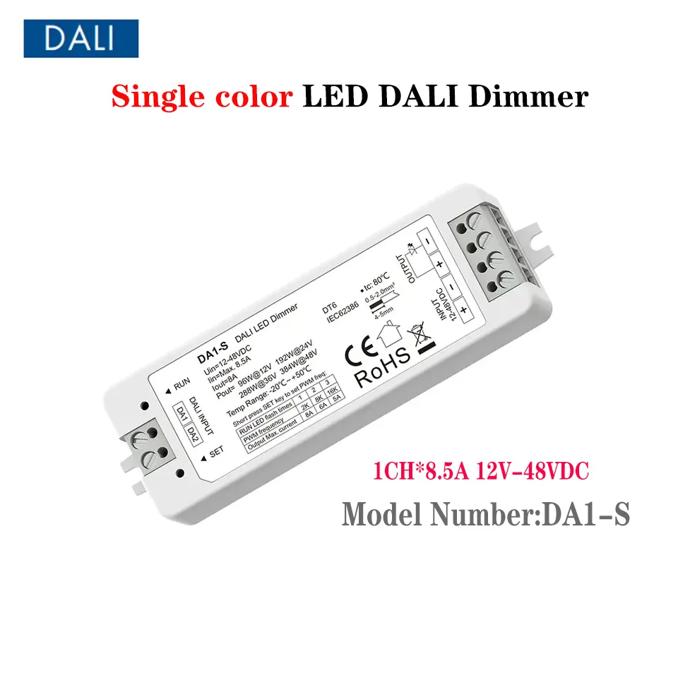 

1CH*8.5A 12V-48VDC LED DALI Dimmer PWM digital dimmer for Single Color LED Strip