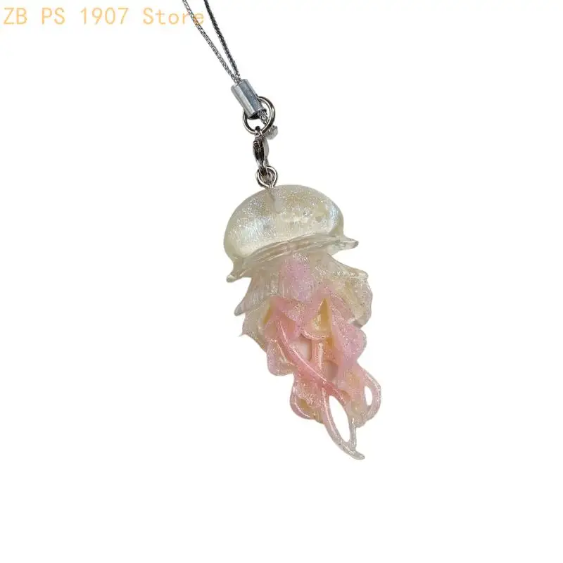 Night Brightened Marine Phone Charm Clear Scintillate Keychain 55KA