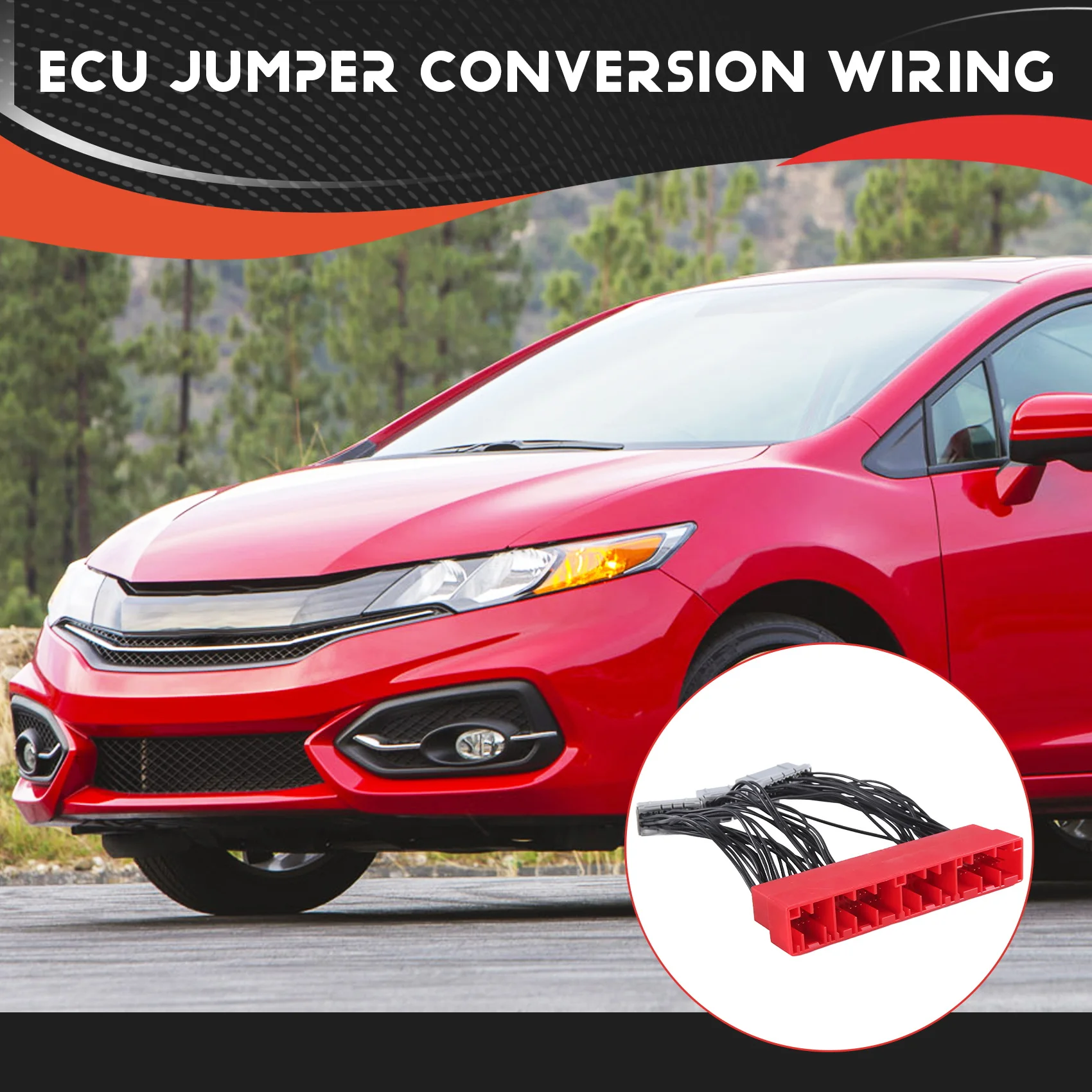 Cablaggio ECU di conversione OBD di qualità superiore, per Honda Civic Acura Cablaggio da OBD2A a OBD1 Cablaggio di conversione ponticello ECU ingegnoso