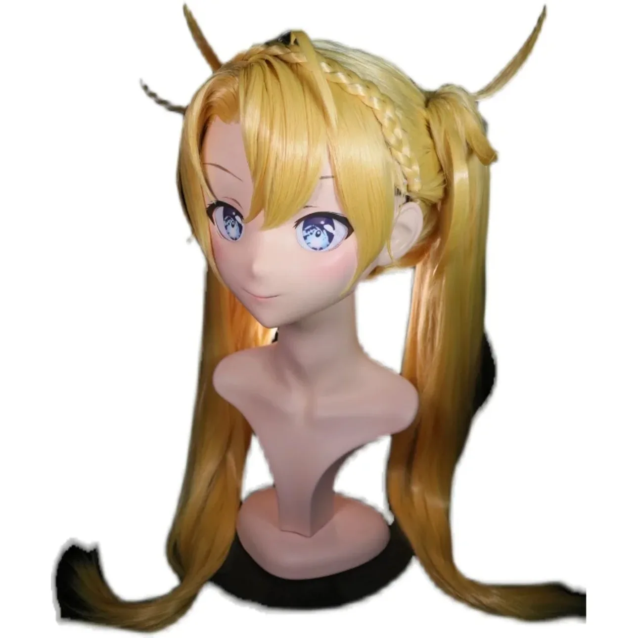 Kigurumi fgo bradamant nfd full headband lock cosplay headshell props costume anime