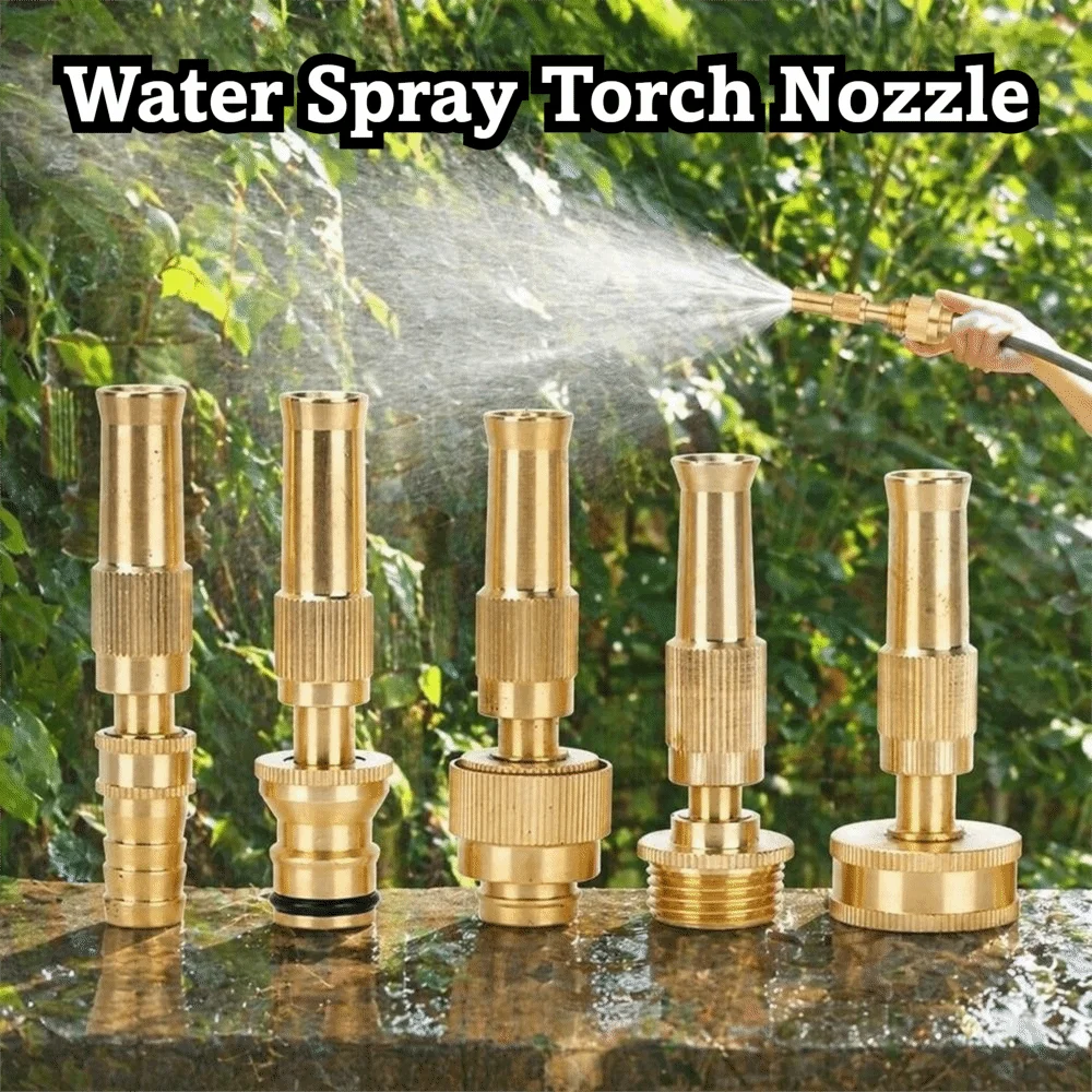 Adjustable Water Spray Torch Nozzle Pressure Washer with Quick-connect Connector Direct Spray Sprinkler 1/2