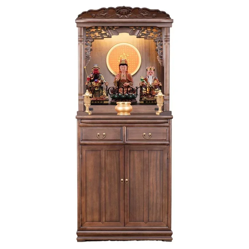 A1 Buddhist niche new Chinese vertical cabinet for Taiwan household Guanyin house God of Wealth cabinet