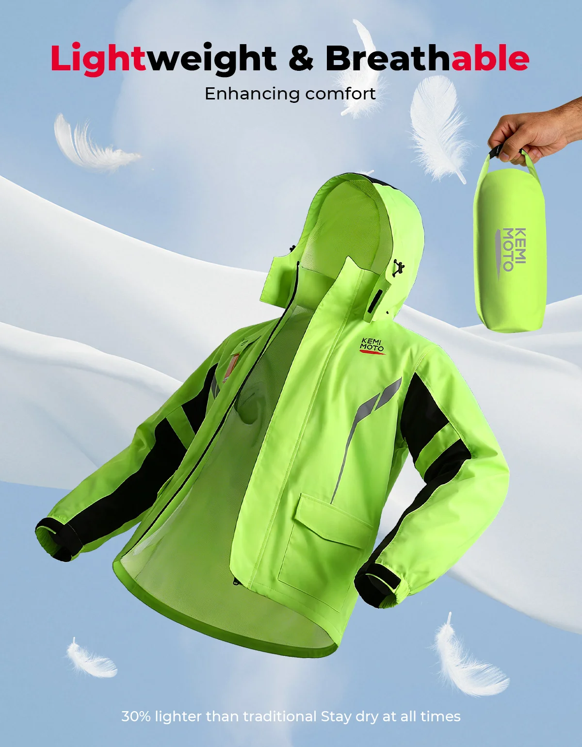 Setelan Jas Hujan Anti Air unt - Cycling Gear For Rain ulasan dan harga