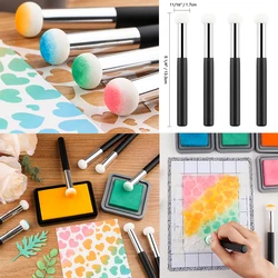 4Pcs/set Mini Paper Pouncers Ink Applicator For Direct Ink Application On Crafts Sponge Applicators Projects Easily Smudge Tools