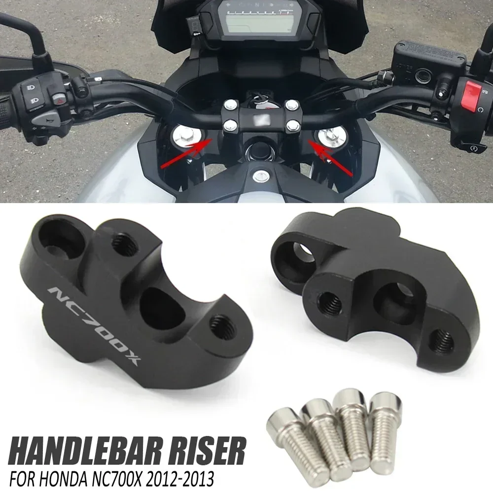 New CNC Motorcycle Riser Lift Handlebar Clamp For Honda NC700X NC 700X NC700 X Handlebar Riser Kit 2012 2013