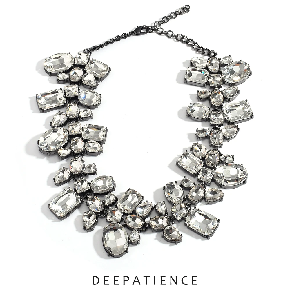 

High-quality Retro Elegant Necklace fashionable full-crystal necklace women's luxurious jewelry accessory