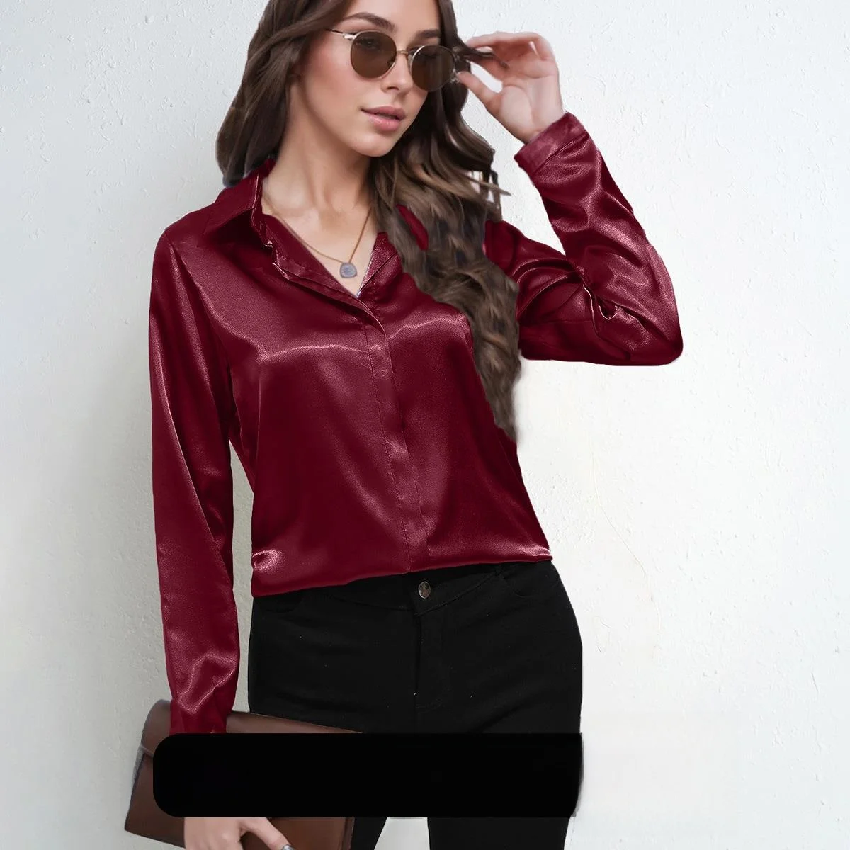 レディース サテン風シルク ロングスカート クリーンフィット スリム ベーシックモデル ポリエステル繊維 薄手 ロングスカート 無地 中...