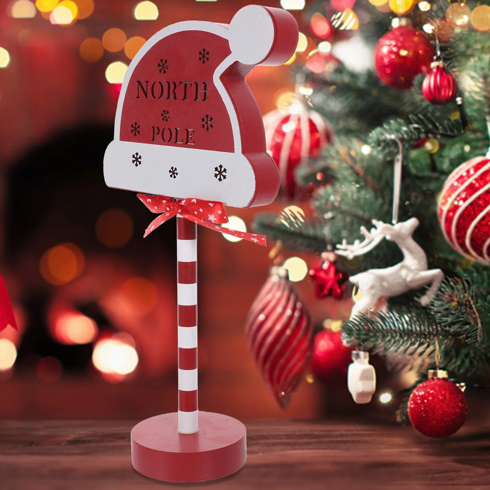 

Christmas Decoration Light Wooden Durable Lamp Festive Yard Indoor Home Party Use Easy Install Outdoor Garden Porch Decorative