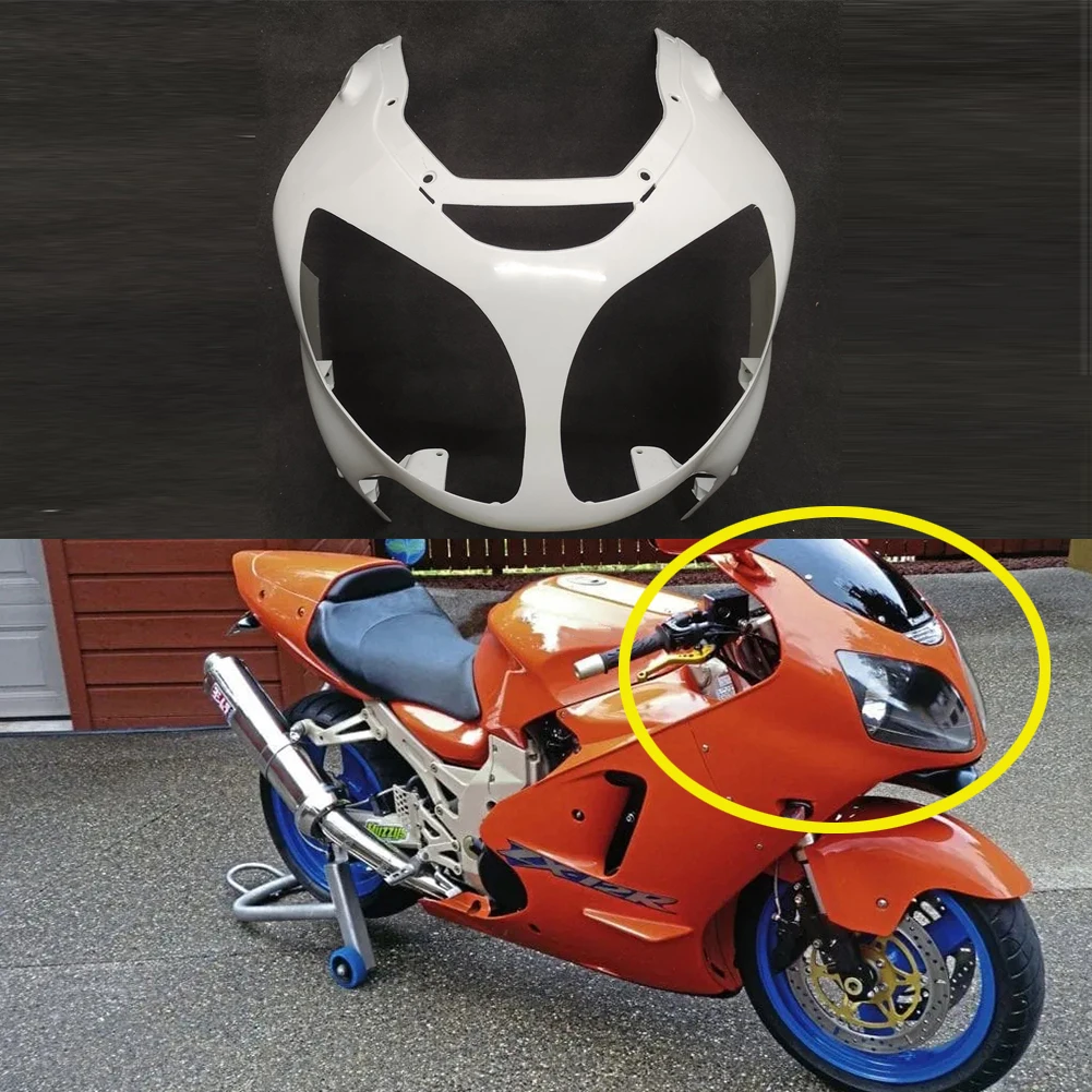 Motorcycle Unpainted Upper Front Cowl Nose Fairing For Kawasaki Ninja ZX12R 2000-2001