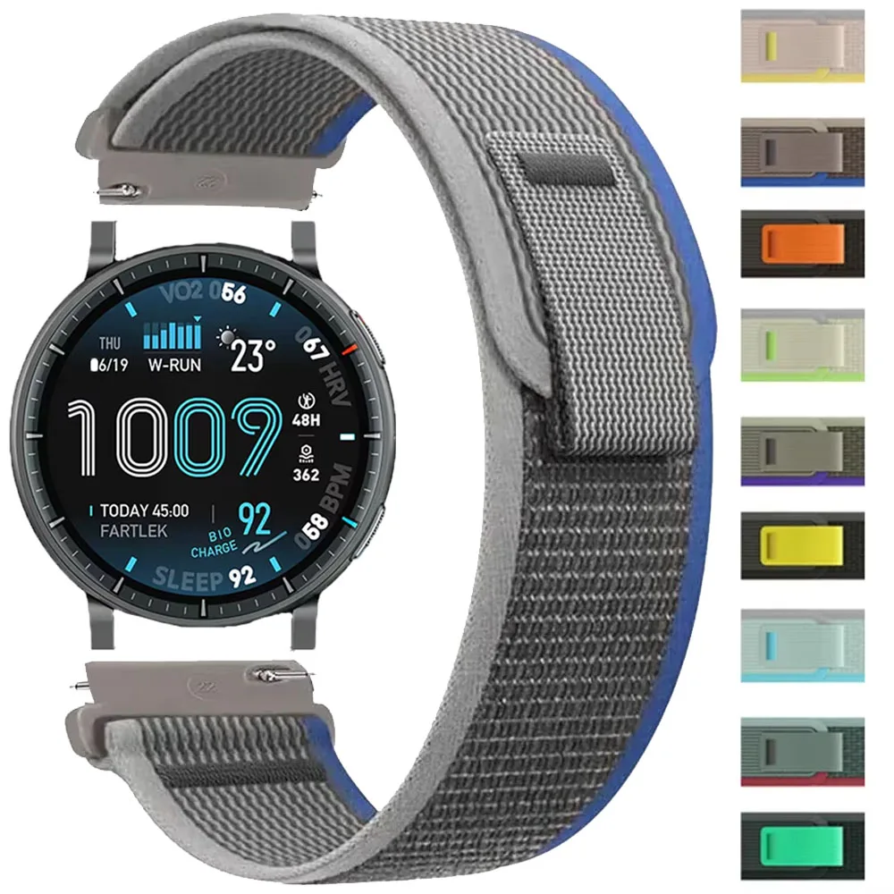Bracelet tressé magnétique de 22mm, pour Huami Amazfit Active Max, bracelet de sport de 48mm pour Amazfit Balance 2 Bip 6 5 5 Unity GTR 4 3 2 2e