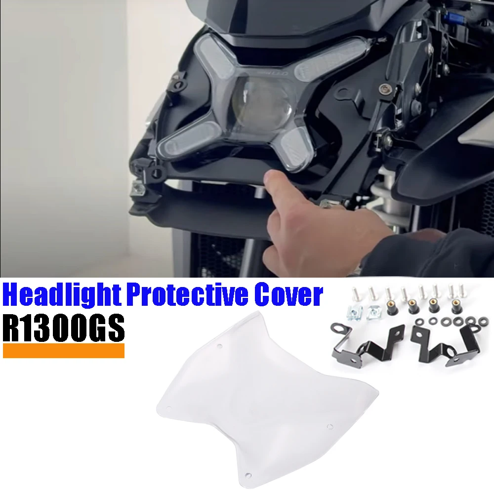 

R 1300 GS Motorcycle Front Headlight Guard Protective Cover For BMW R1300GS GS 1300 Transparent Head Light Protector Light Cover