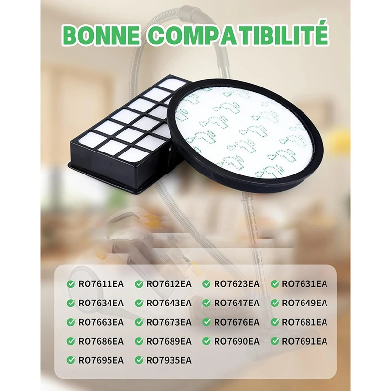 ตัวกรองสำหรับ Rowenta เงียบ Force Cyclonic RO76XX เปลี่ยนอะไหล่ตัวกรอง HEPA ZR903701อุปกรณ์เสริมเครื่องดูดฝุ่น