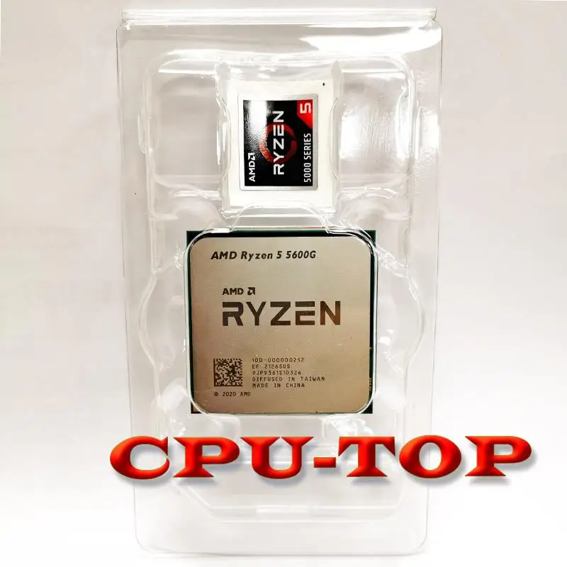 Top AMD Ryzen 5 5600G R5 5600G 3.9GHz Six-Core Twelve-Thread 65W CPU Processor L3=16M 100-000000252 Socket AM4