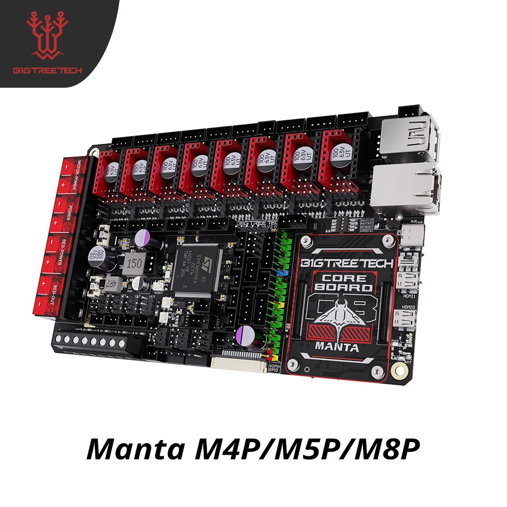 

Материнская плата BIGTREETECH Manta M4P M5P M8P 32 бит для Klipper Raspberry Voron Ender 3 Stealthy Hi-Speed Solution, детали 3D-принтера