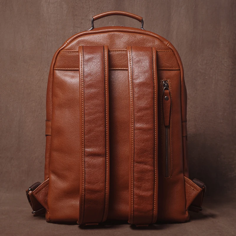 GURO Luxury Brand Real Leather Backpack Men And Women High Capacity Weekend Travel Bag Cowhide Schoolbag Business 16″ Laptop Bag