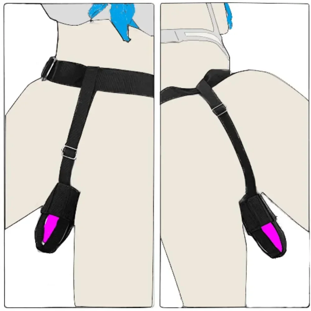 Wearable Vibrator Forced Strap Seat Belt Mount Strap-On Nylon Belt Mount Strap Dildo Massager Restraint Strap Adult Sex Toys