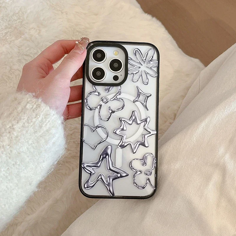 

2.0 Acrylic Black Border Star Case Phone Case Cover for IPhone 11 12 13 14 15 Pro Max Case for IPhone 14 Pro Max