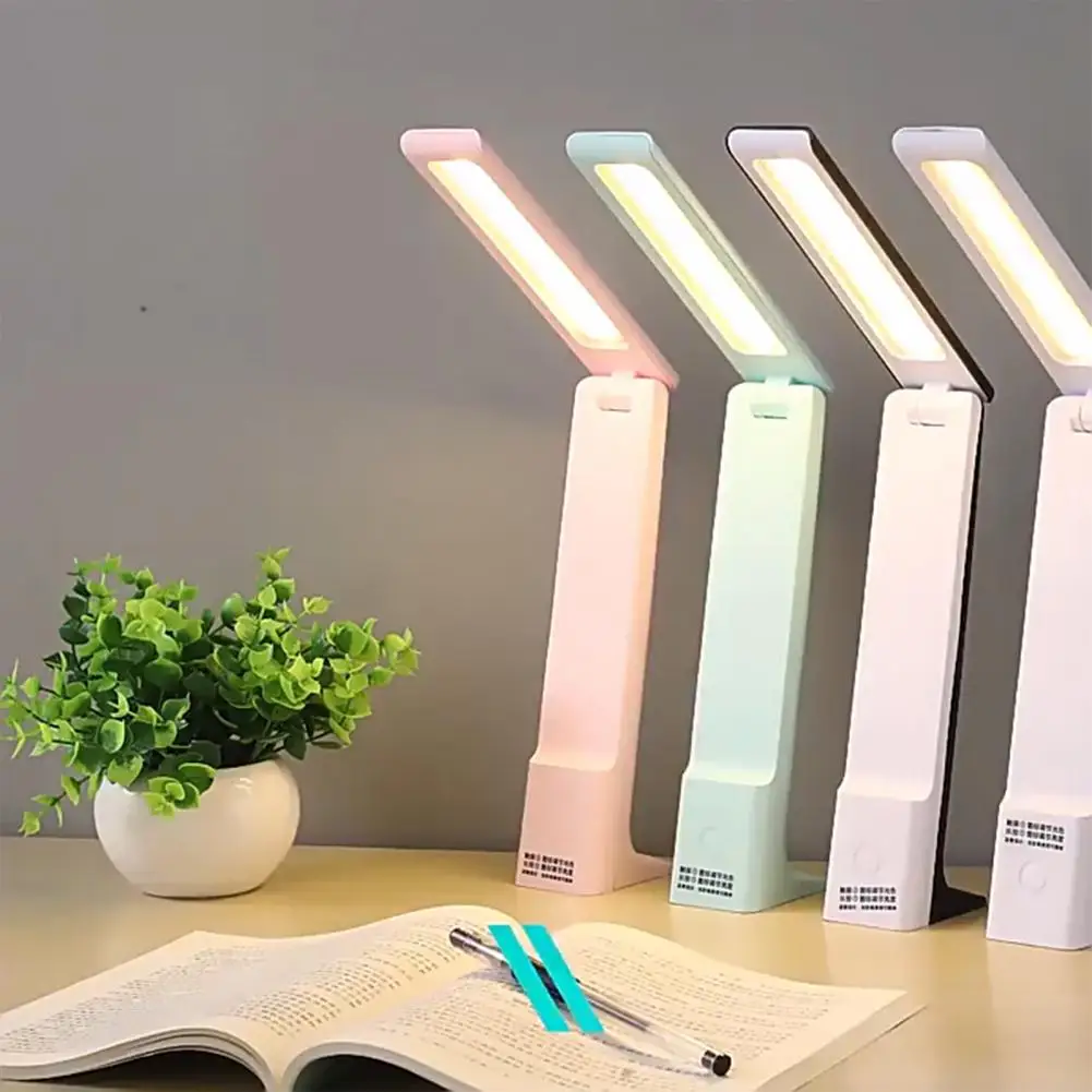 Folding Table Lamp Stepless Dimmable High Brightness Color Temperature Adjustable Touch Control Flicker Free Folding Type Desk L