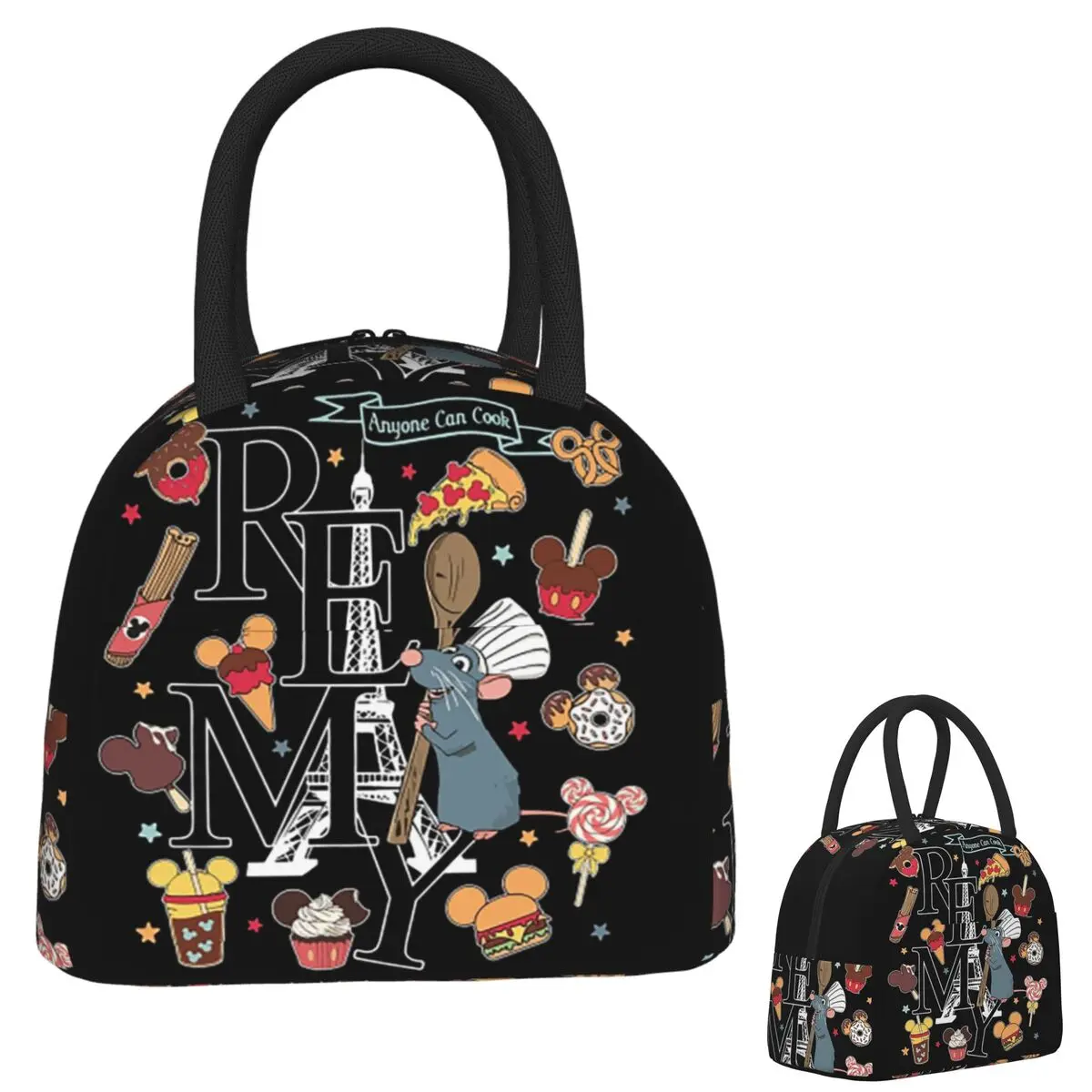 

Little Chef Remy Ratatouille Insulated Lunch Bag for Women Kids Leakproof Food Boxes Thermal Lunch Box Tote