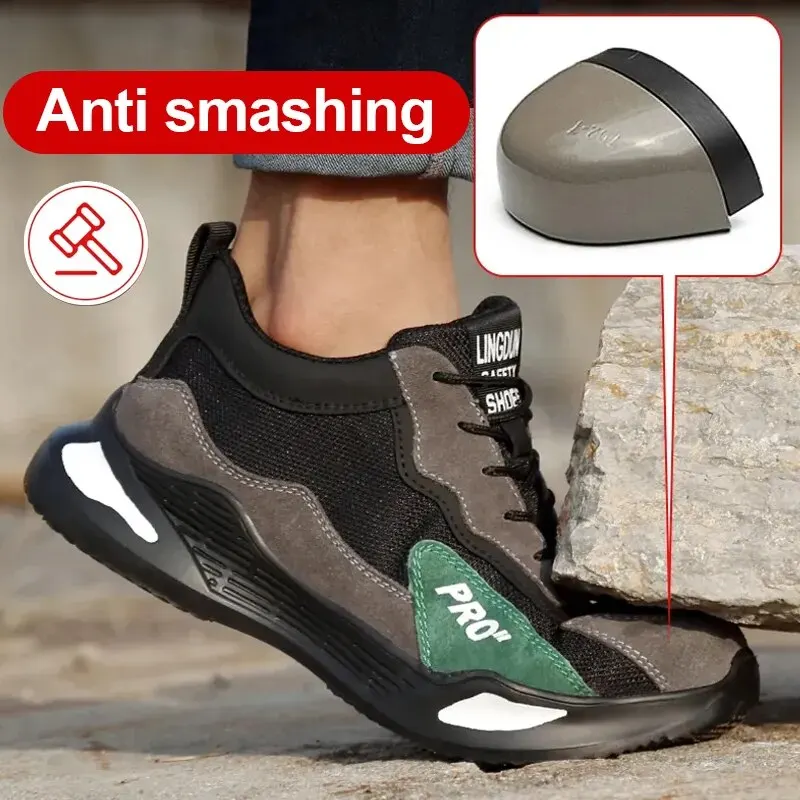 Work Sneakers Men Indestructible Steel Toe Work Shoes Safety Boot Men Shoes Anti-puncture Working Shoes For Men Dropshipping