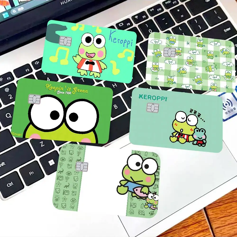 Cartoon K-KeroppiS Diy Credit Debit Card Sticker Party Sticker Decoration Waterproof Small Chip Card Skin Sticker