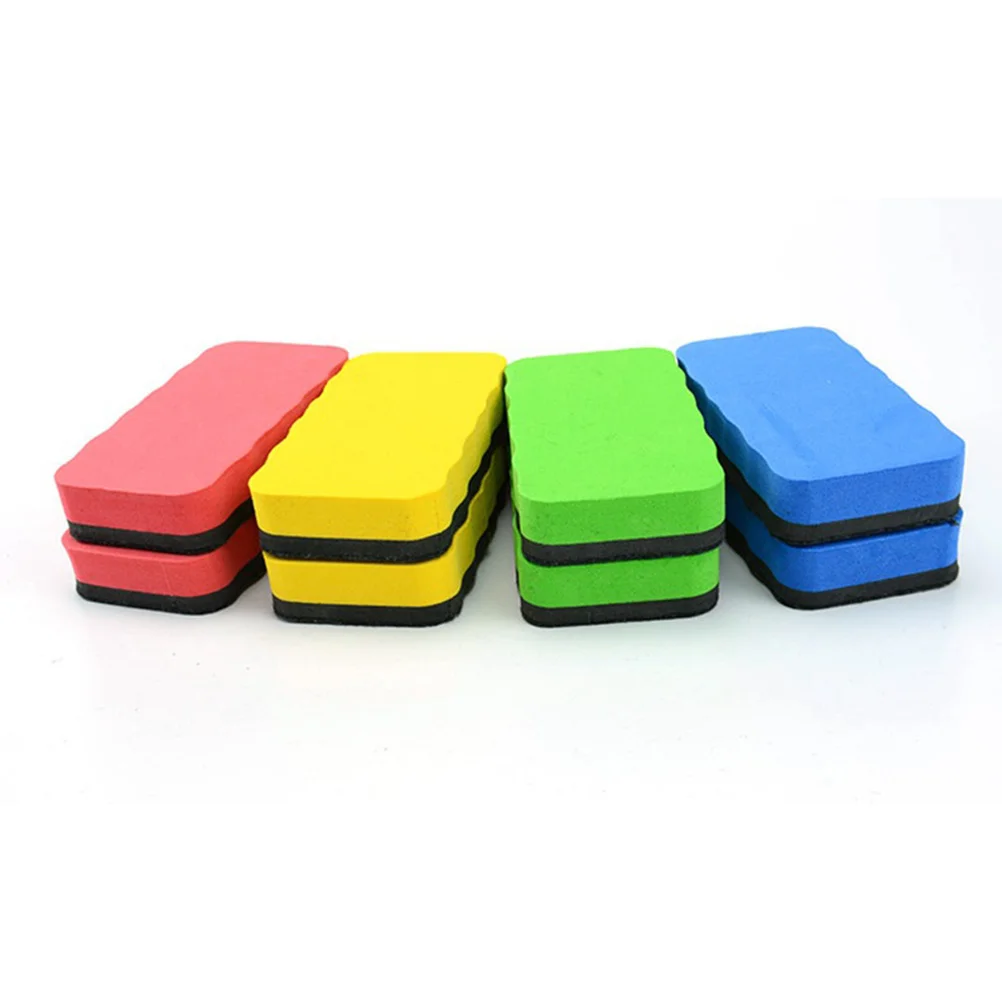 4 pçs eva quadro negro borracha espuma feltro durável borracha seca para escritório em casa escola quadro branco marcador mais limpo material escolar