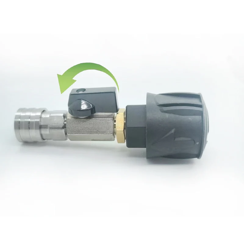 Pressure Washer Hose Adapter 1/4 Quick Connect With Valve to Control Water Flow for Karcher Lavor Nilfisk Bosch Hose