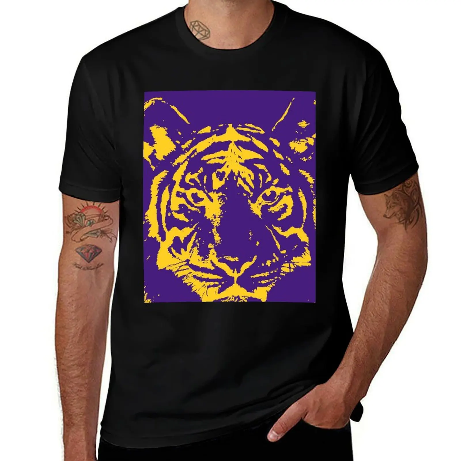 Royal Tiger Gameday Dress Bayou Bengal Yellow T-Shirt Basic Casual Short Sleeve Cotton Shirt