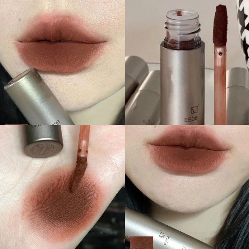 Matte Lip Gloss Mud Velvet Moisturizing Long Lasting Lipsticks Waterproof Non-Stick Cup Nude Lips Tint Makeup Cosmetics Beauty