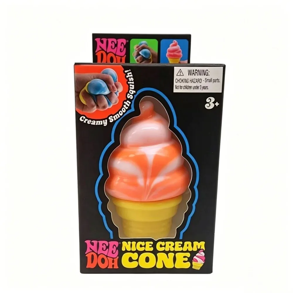 NeeDoh Ice Cream Stress Ball Fidget Toys, Juguetes Sensoriales para Aliviar el Estrés y la Ansiedad, Nice-Sicle, Objeto Antiestr