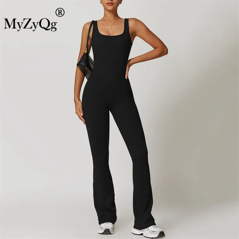 MyZyQg Women Ballet Dance Aerial Sleeveless Yoga Jumpsuit Thin Belly Micro Fitness Sports Running Tracksuit Gym Sportswear