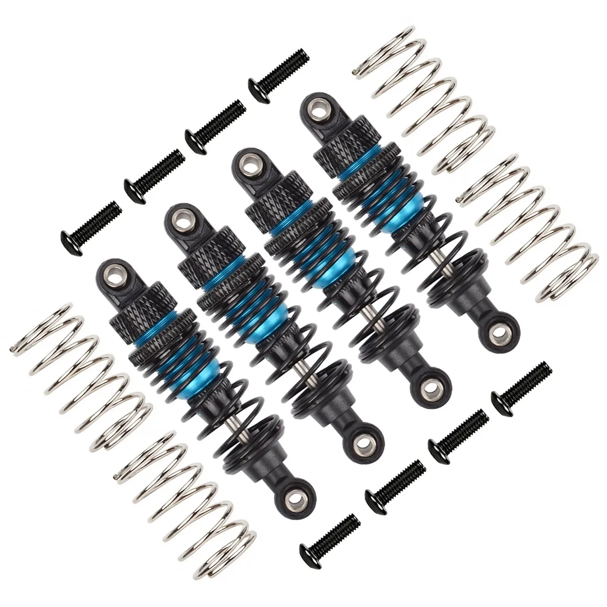 4Pcs 62mm Aluminum Oil Filled Shock Absorbers Adjustable Damper for Traxxas Mini Rally VXL/ini Slash 4Tec 2.0 3.0 RC Upgrade