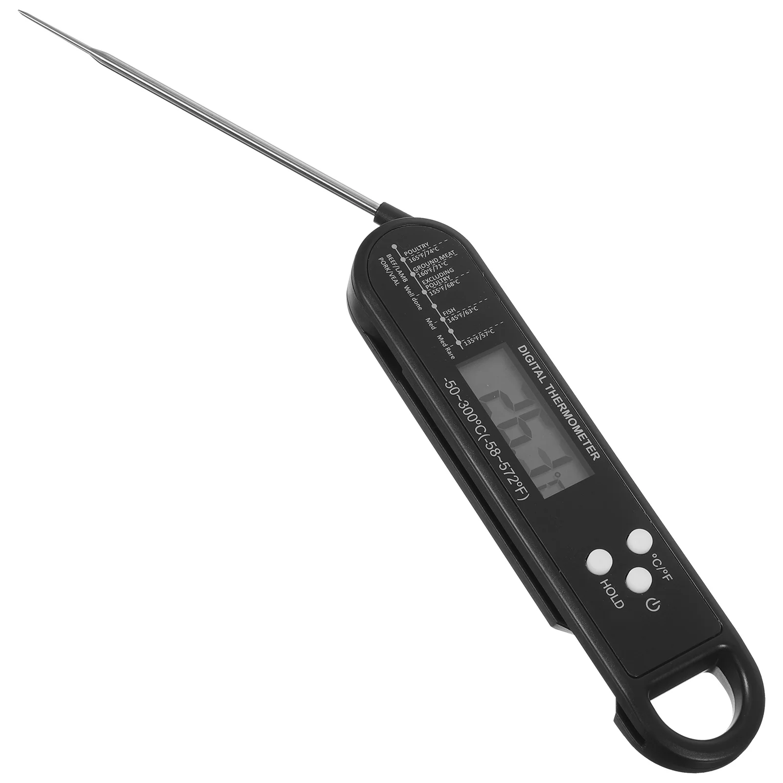 Termometro digitale per carne Termometro pieghevole per barbecue da cucina in acciaio inossidabile Sonda per carne per barbecue Sonda per cottura Friggitrice ad aria
